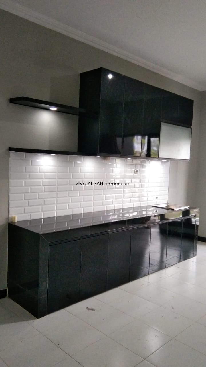 Kitchen Set aluminium hitam Jogja Sleman Bantul