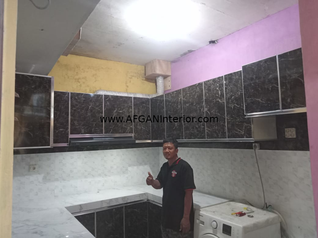 harga kitchen set aluminium per meter- Pasang Cabinet Dapur Under Ceramic Berbah Sleman
